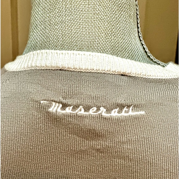 MASERTI woman’s grey Cardigan with white pockets - Picture 2 of 8